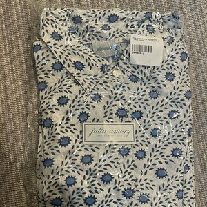 NWT Julia Amory Blue Dahlia Shirt Dress Size L